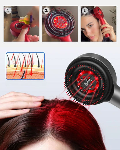 Electric Scalp Massaging Brush with Hair Oil Applicator