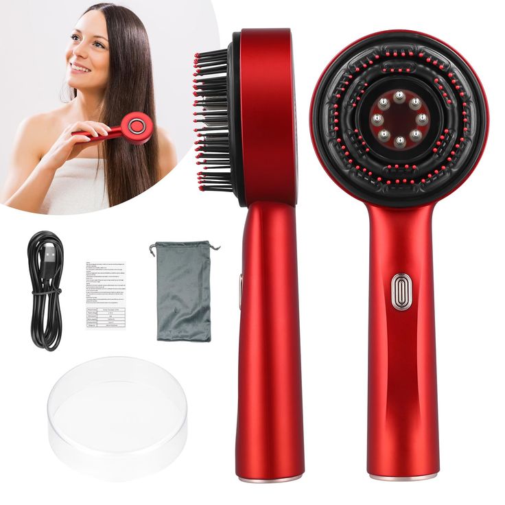 Electric Scalp Massaging Brush with Hair Oil Applicator