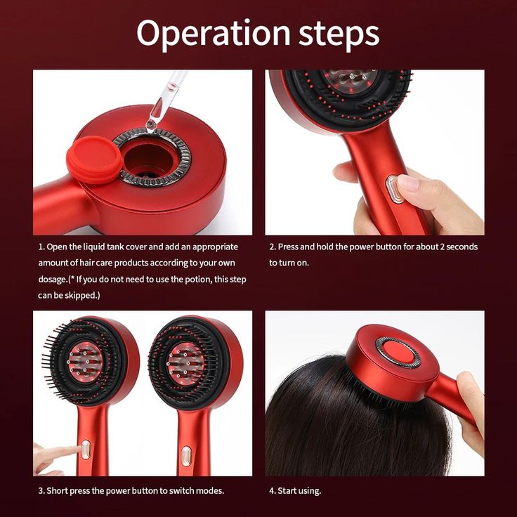 Electric Scalp Massaging Brush with Hair Oil Applicator