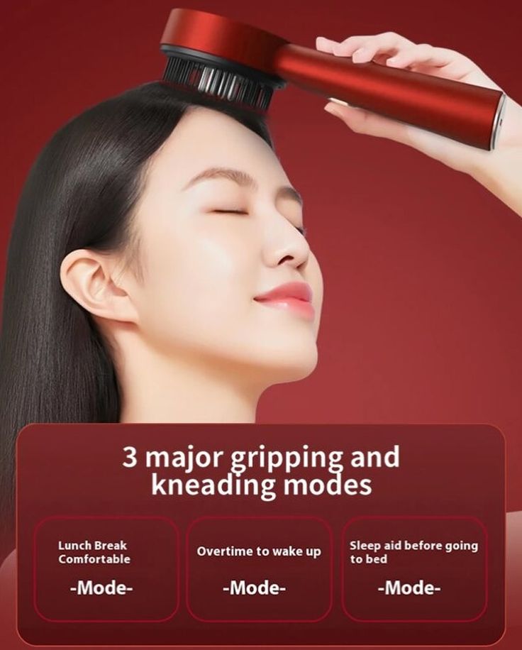 Electric Scalp Massaging Brush with Hair Oil Applicator